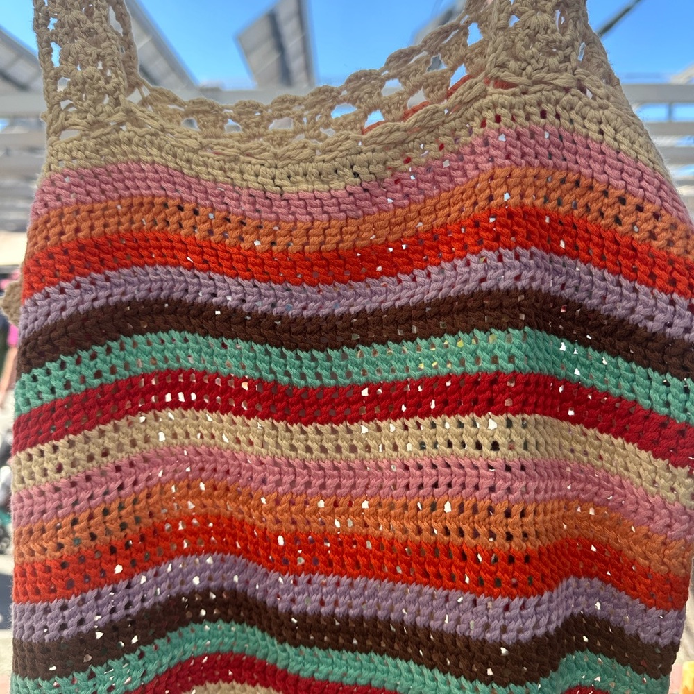 Cotton Emporium Multicolor Crochet Bag